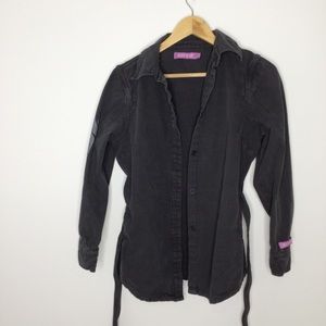 SVNDZ gray utility shacket jacket Small